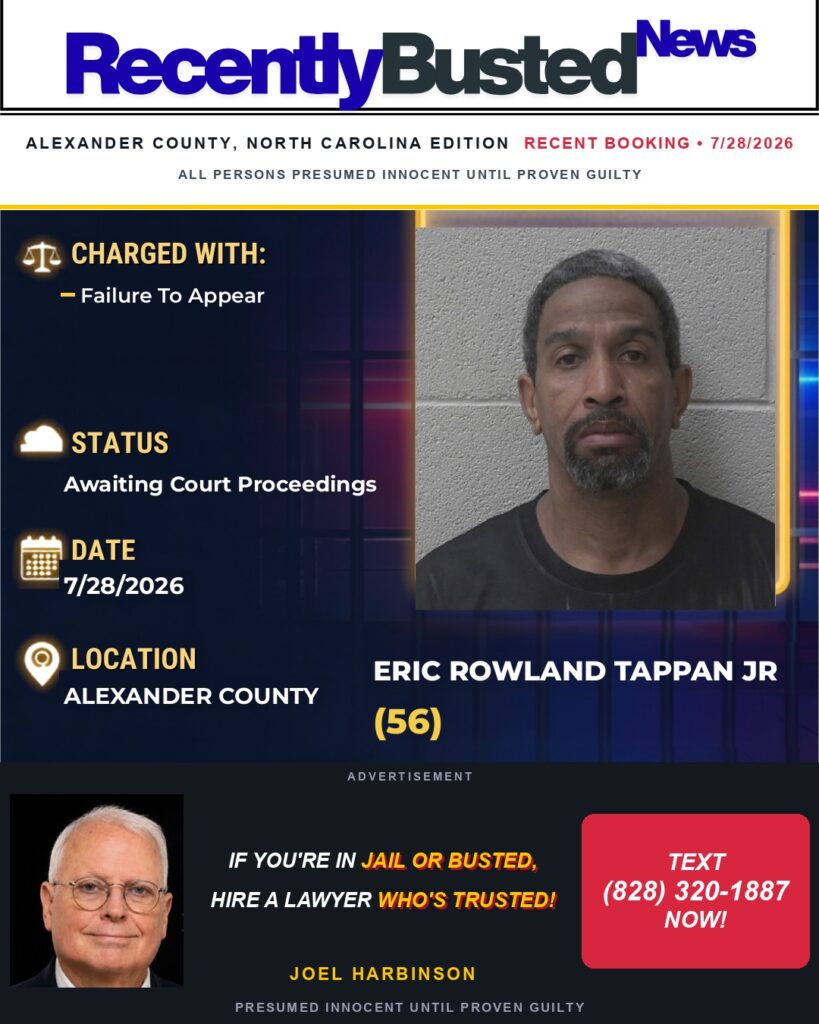 Arrest report — ERIC ROWLAND TAPPAN JR