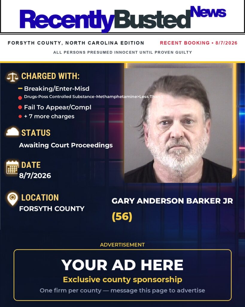 Arrest report — GARY ANDERSON BARKER JR