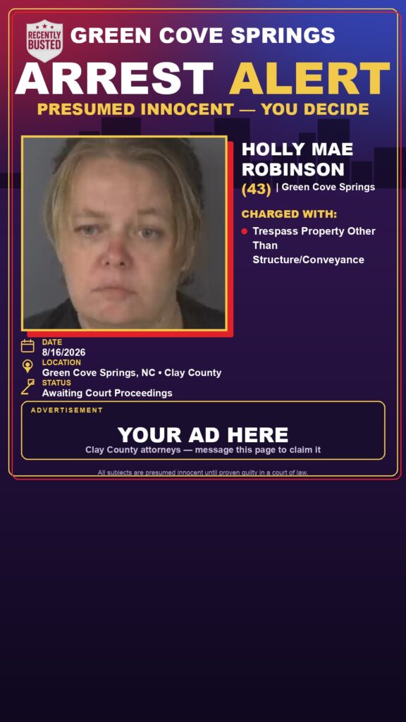 Arrest report — HOLLY MAE ROBINSON
