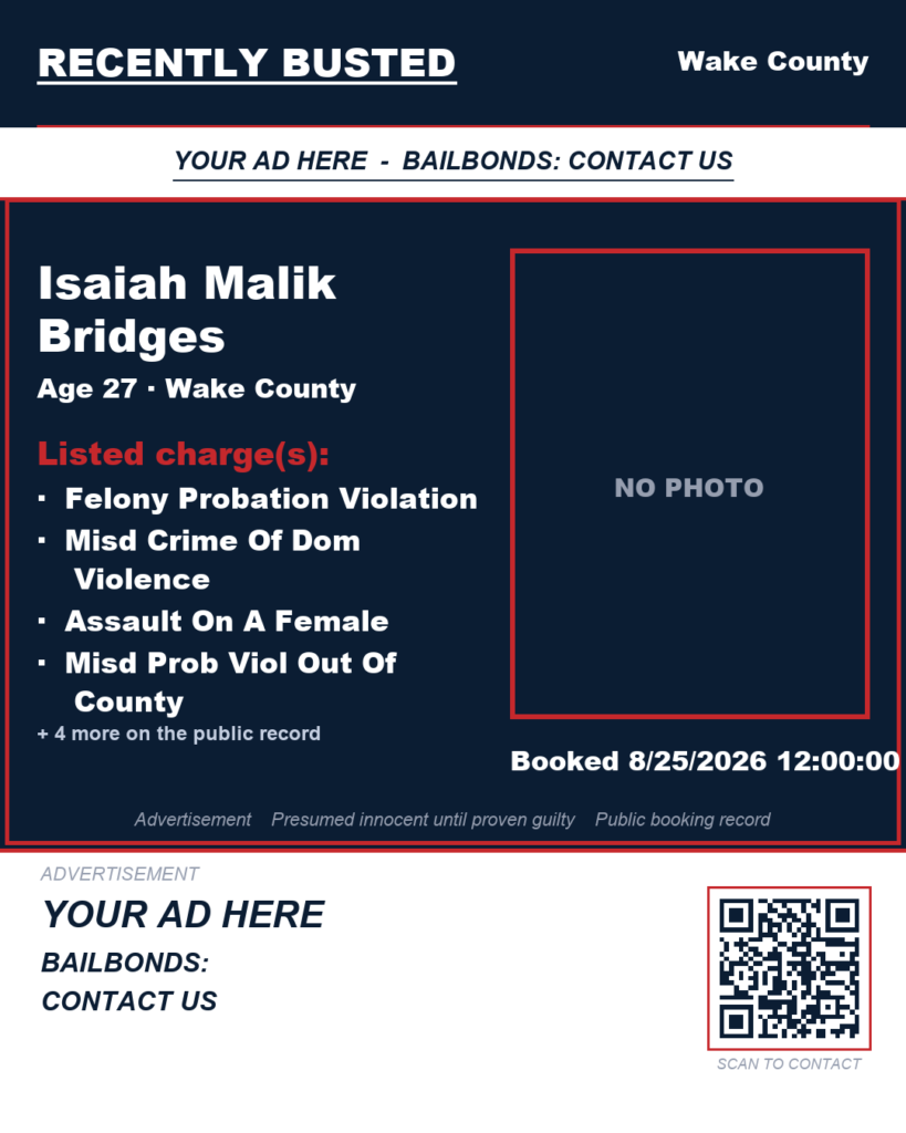 Arrest report — ISAIAH MALIK BRIDGES