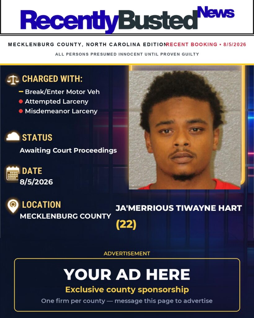 Arrest report โ JA'MERRIOUS TIWAYNE HART