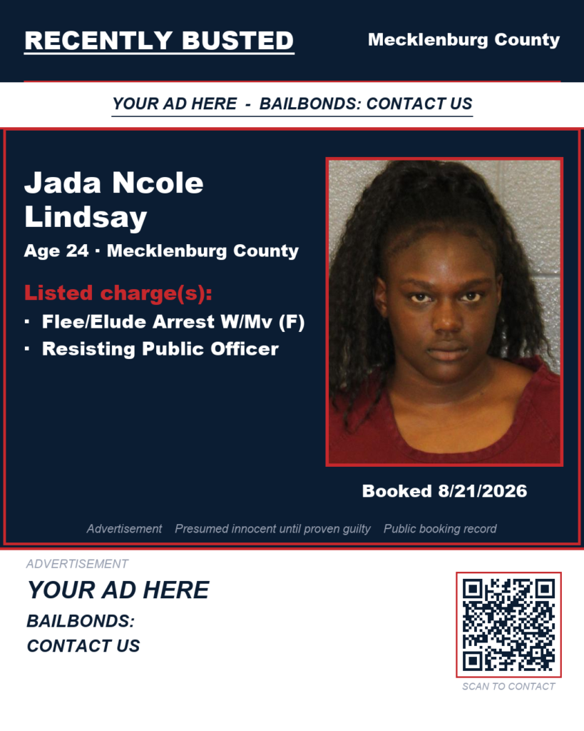 Arrest report - JADA NCOLE LINDSAY