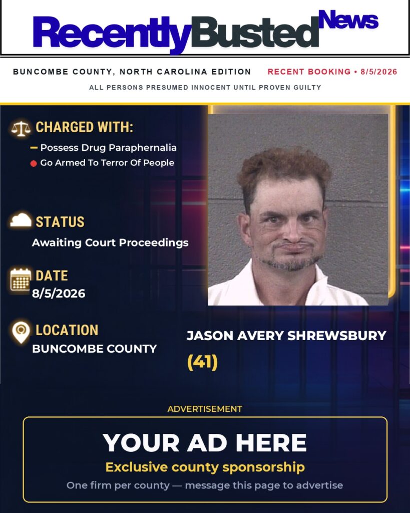 Arrest report — JASON AVERY SHREWSBURY