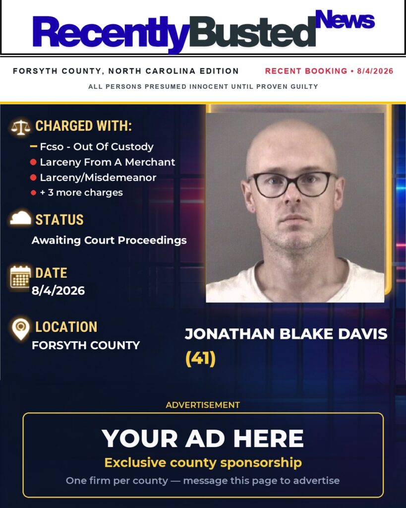 Arrest report โ JONATHAN BLAKE DAVIS