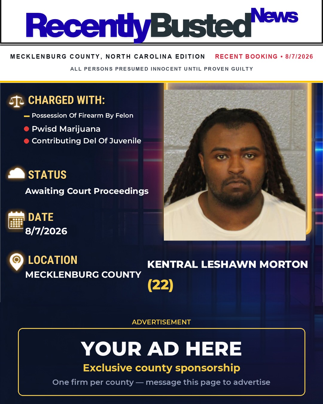 Arrest report - KENTRAL LESHAWN MORTON