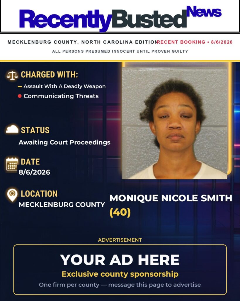 Arrest report โ MONIQUE NICOLE SMITH