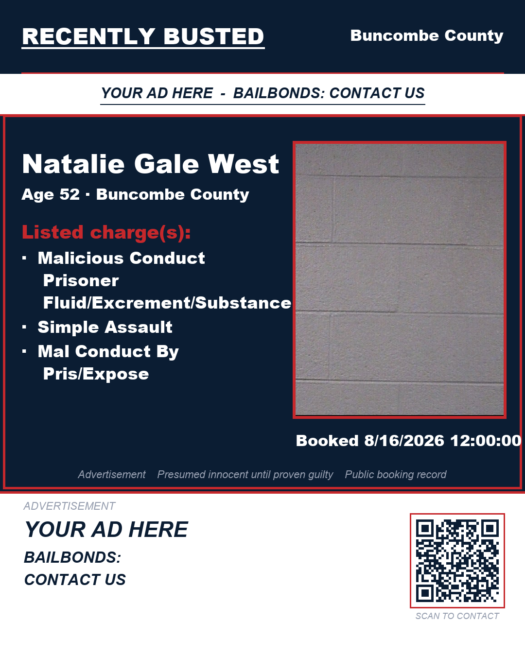 Arrest report - NATALIE GALE WEST