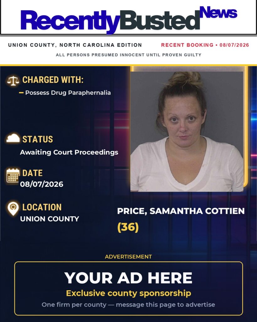 Arrest report - PRICE, SAMANTHA COTTIEN