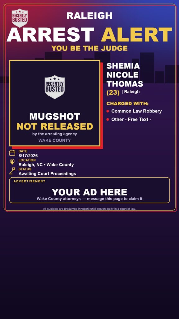 Arrest report — SHEMIA NICOLE THOMAS