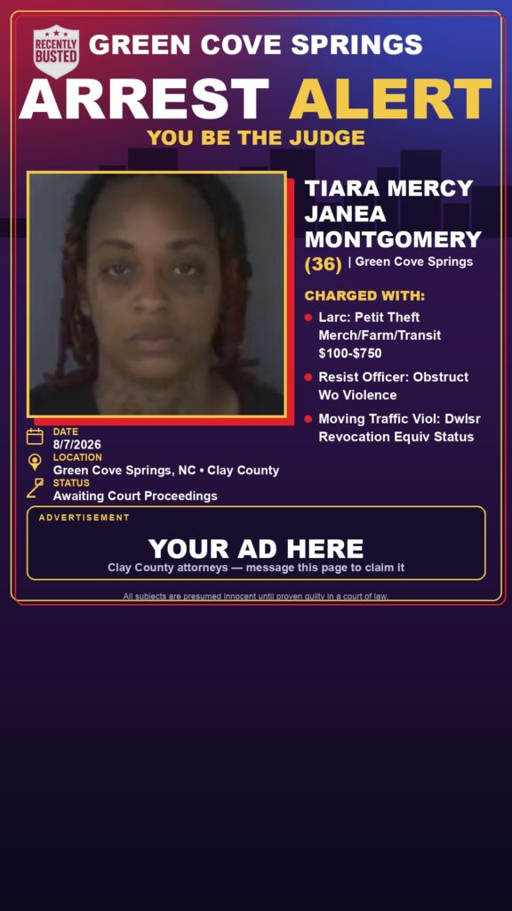 Arrest report โ TIARA MERCY JANEA MONTGOMERY