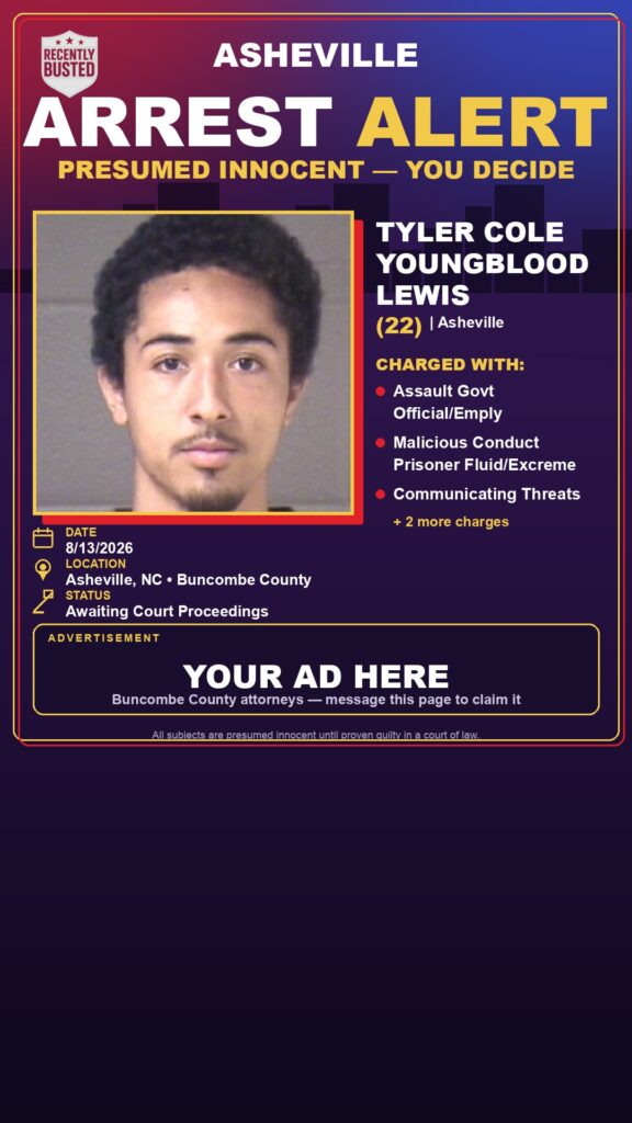 Arrest report — TYLER COLE YOUNGBLOOD LEWIS