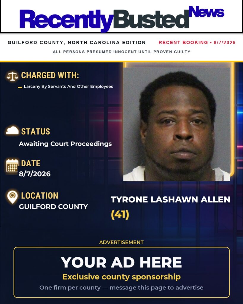 Arrest report — TYRONE LASHAWN ALLEN