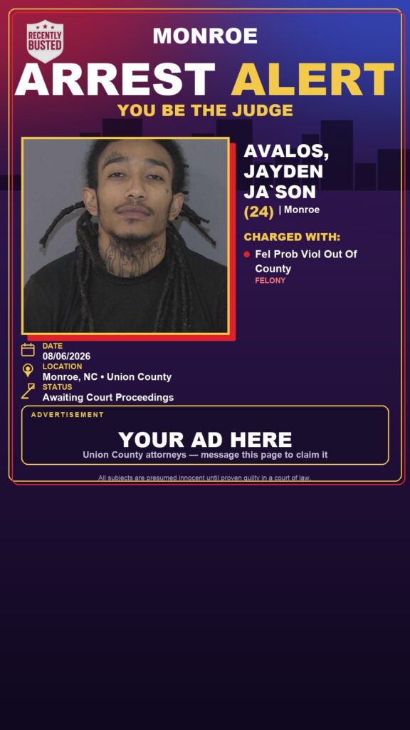 Arrest report โ AVALOS, JAYDEN JA`SON