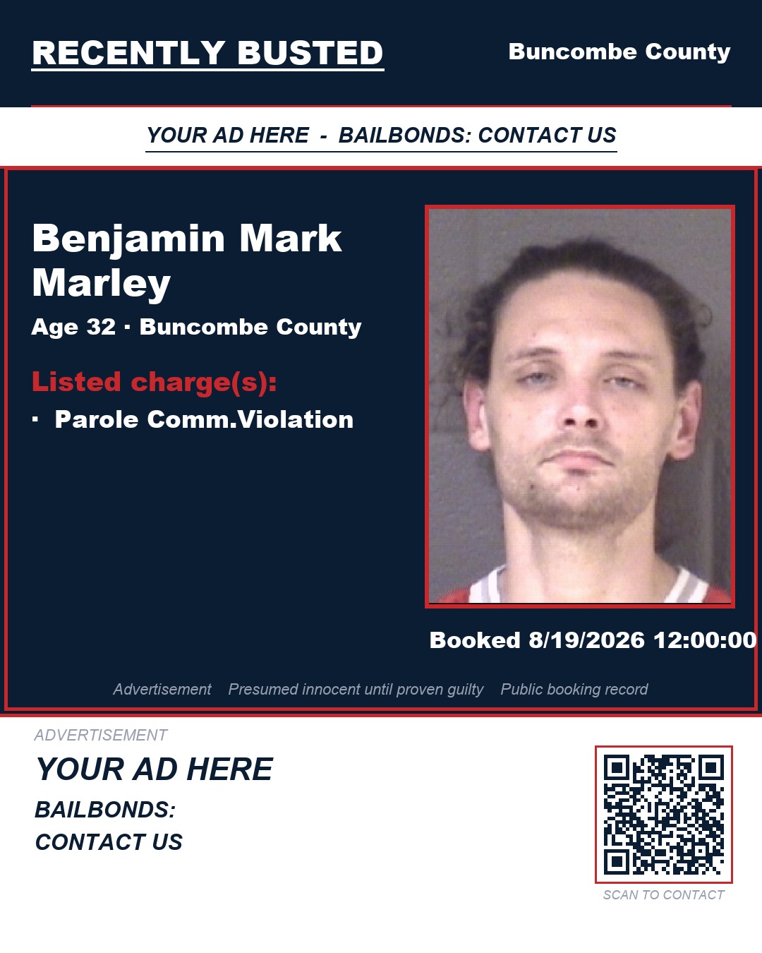 Arrest report - BENJAMIN MARK MARLEY