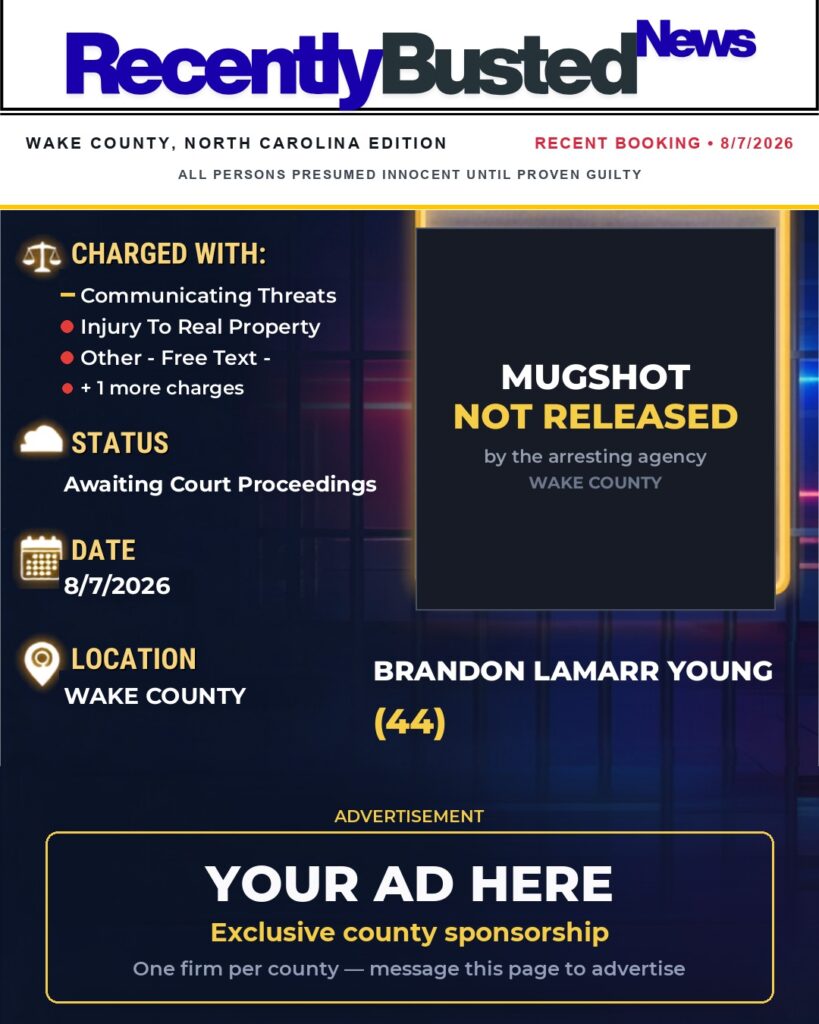 Arrest report - BRANDON LAMARR YOUNG