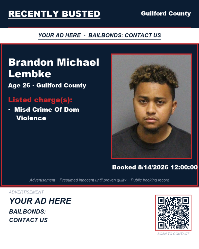 Arrest report — BRANDON MICHAEL LEMBKE