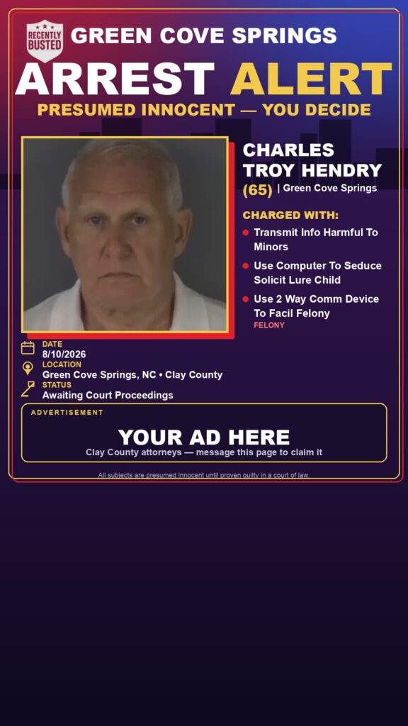 Arrest report — CHARLES TROY HENDRY