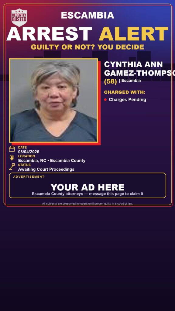 Arrest report — Cynthia Ann Gamez-Thompson