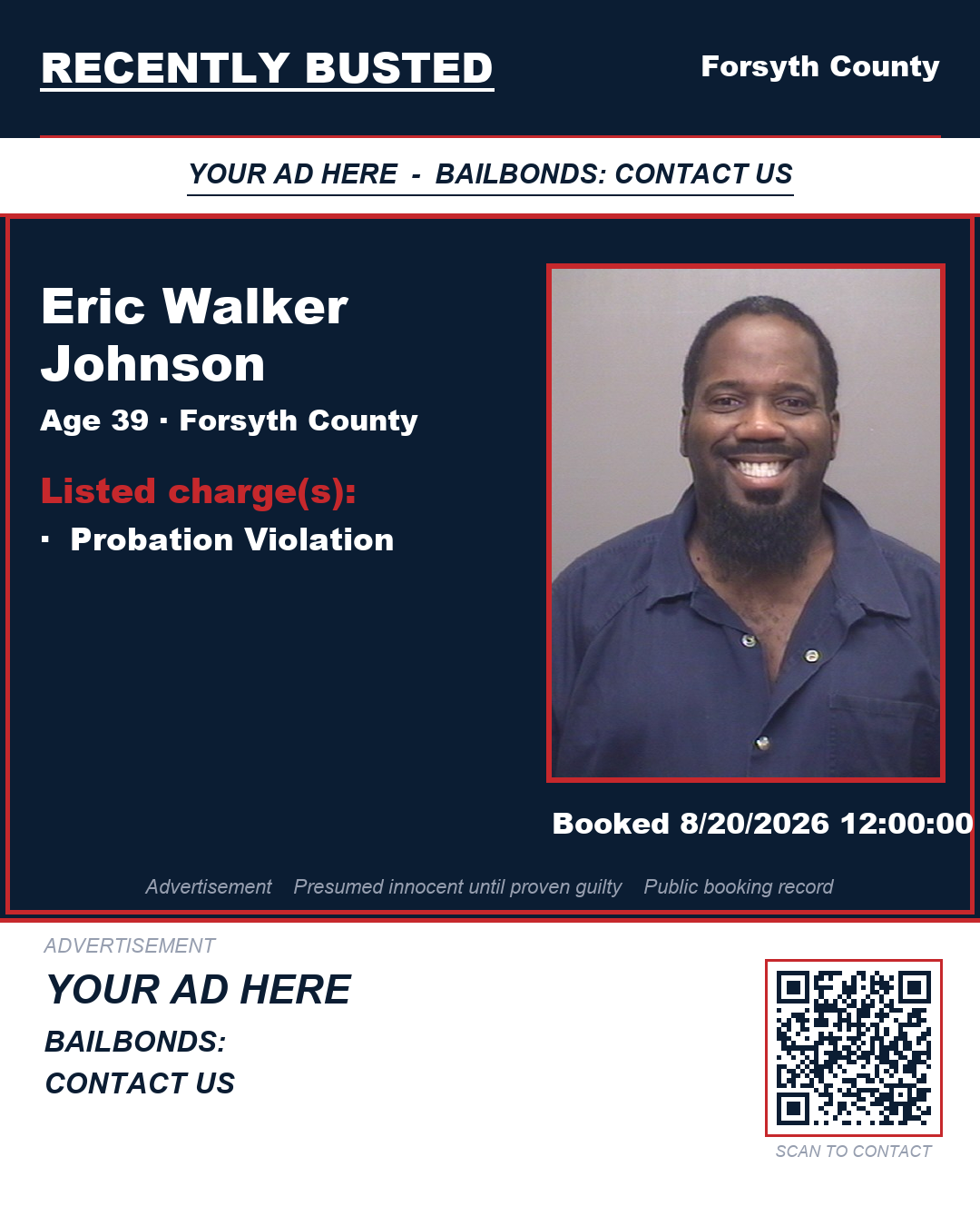 Arrest report - ERIC WALKER JOHNSON