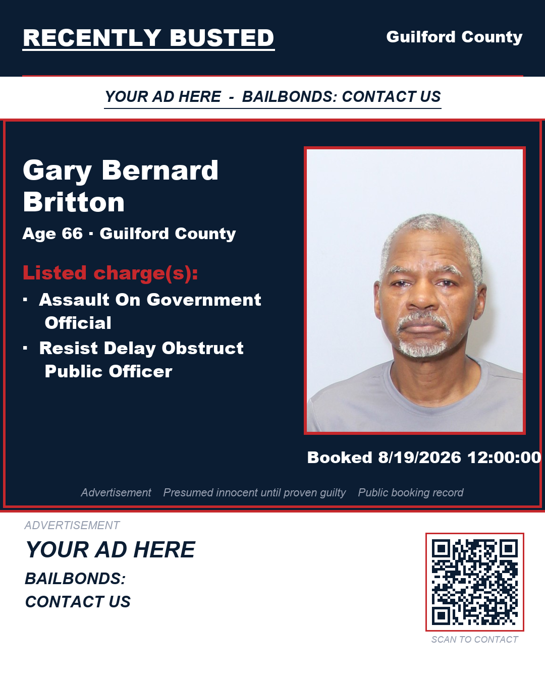 Arrest report - GARY BERNARD BRITTON