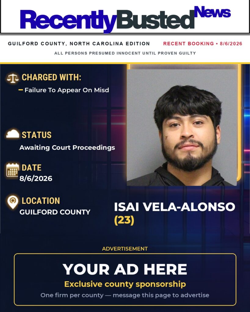 Arrest report — ISAI VELA-ALONSO