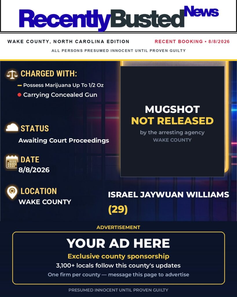 Arrest report - ISRAEL JAYWUAN WILLIAMS