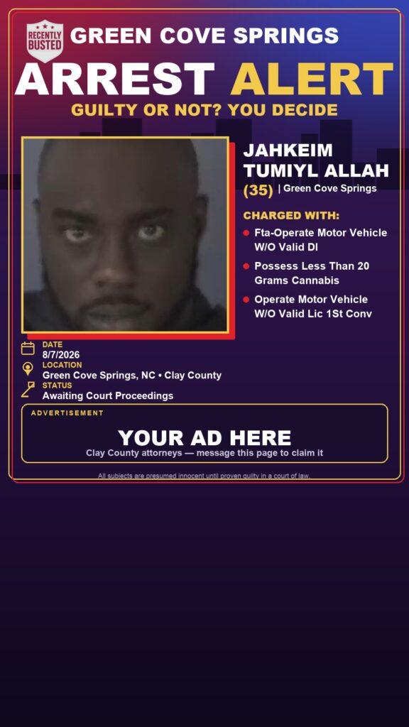 Arrest report - JAHKEIM TUMIYL ALLAH
