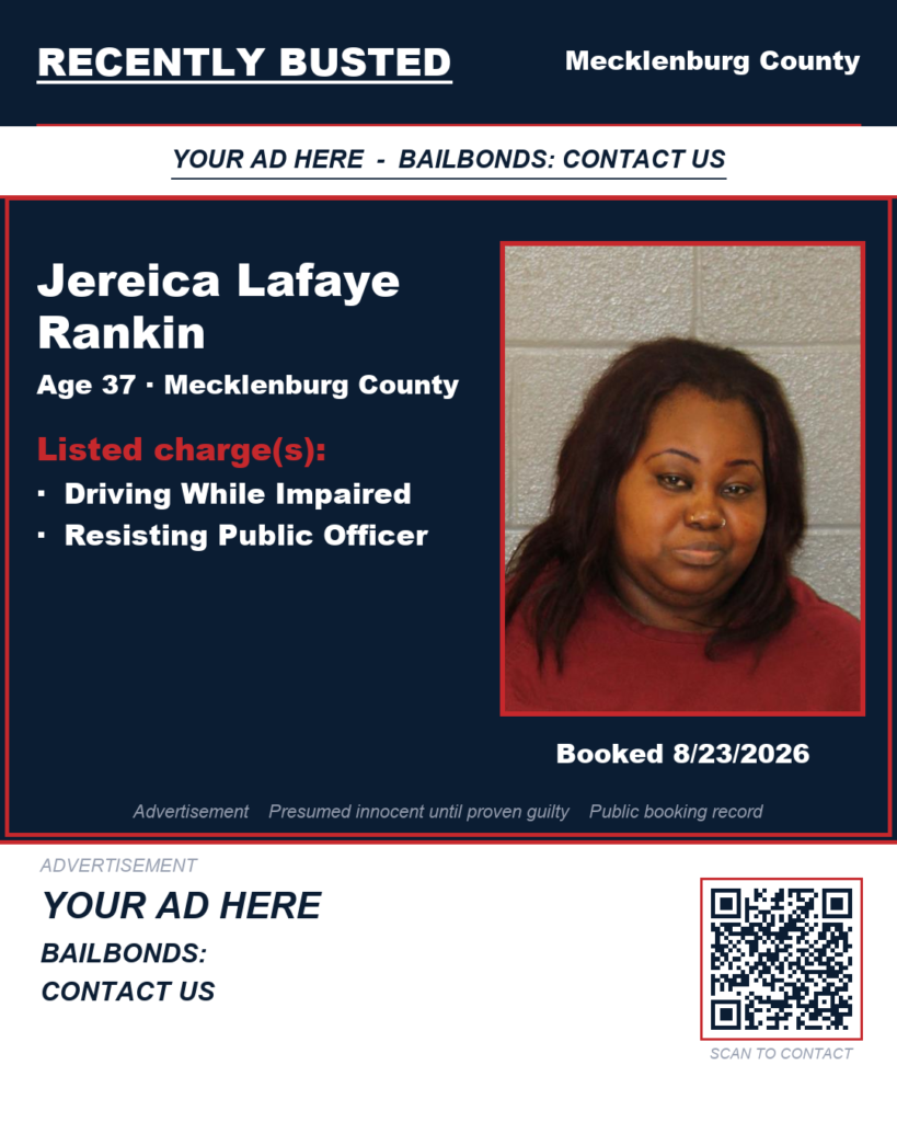 Arrest report - JEREICA LAFAYE RANKIN
