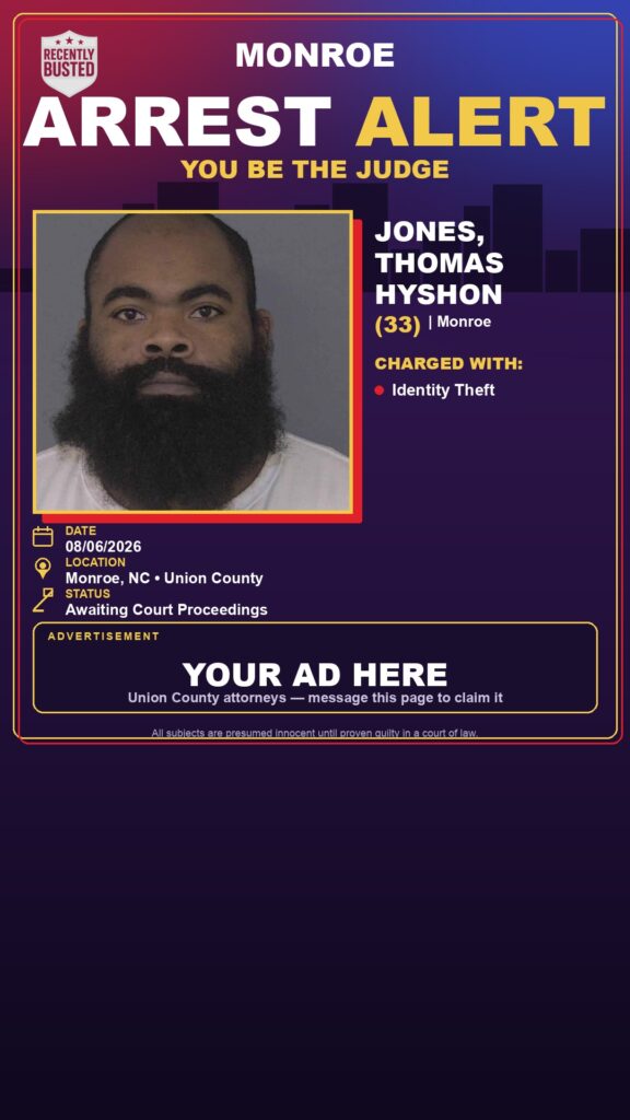 Arrest report โ JONES, THOMAS HYSHON