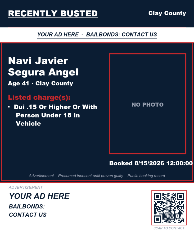 Arrest report — NAVI JAVIER SEGURA ANGEL