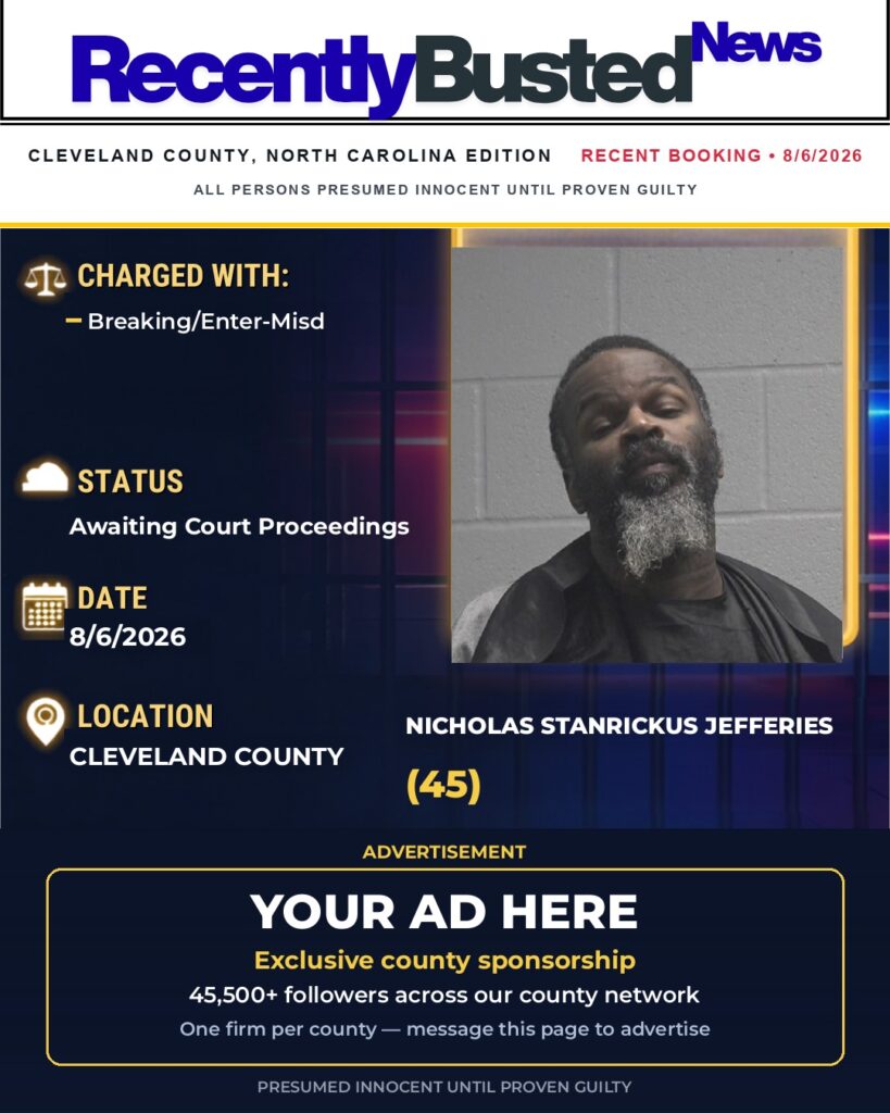 NICHOLAS STANRICKUS JEFFERIES — arrest record card, Cleveland