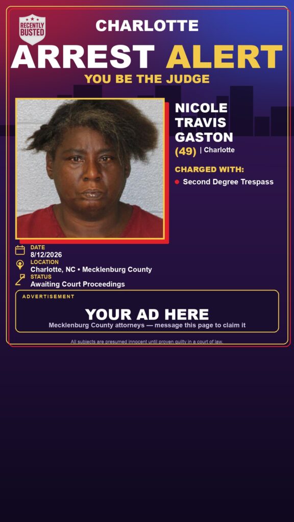 Arrest report — NICOLE TRAVIS GASTON