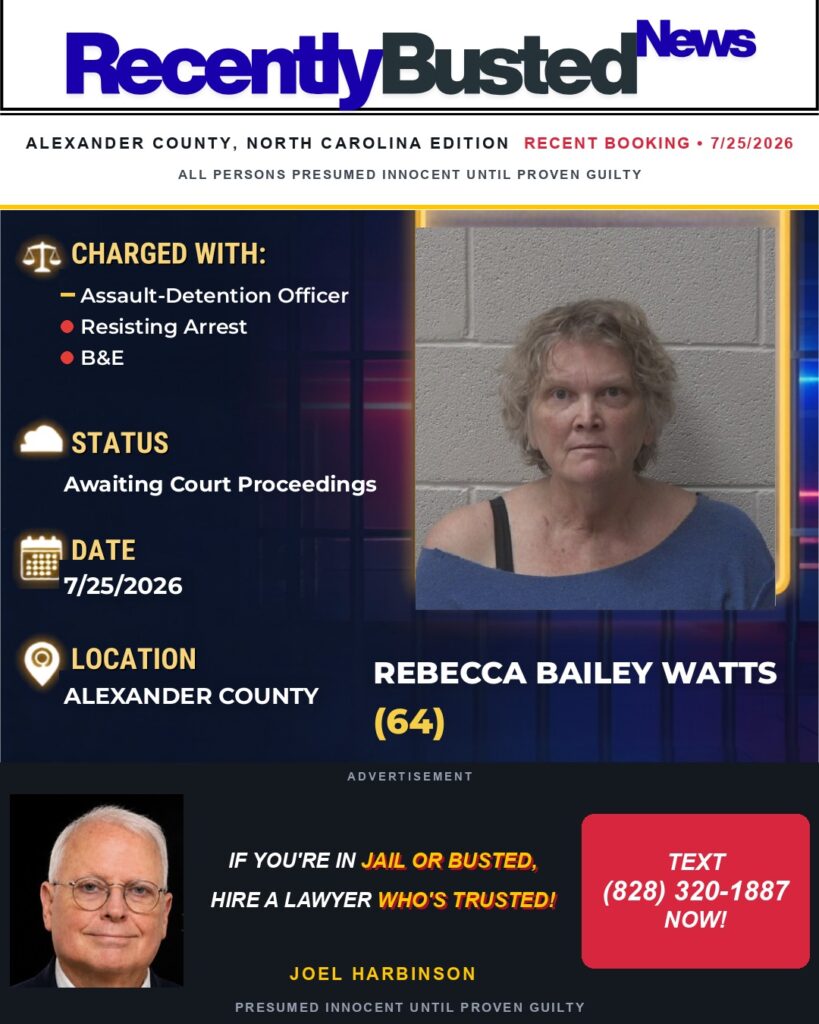 Arrest report — REBECCA BAILEY WATTS