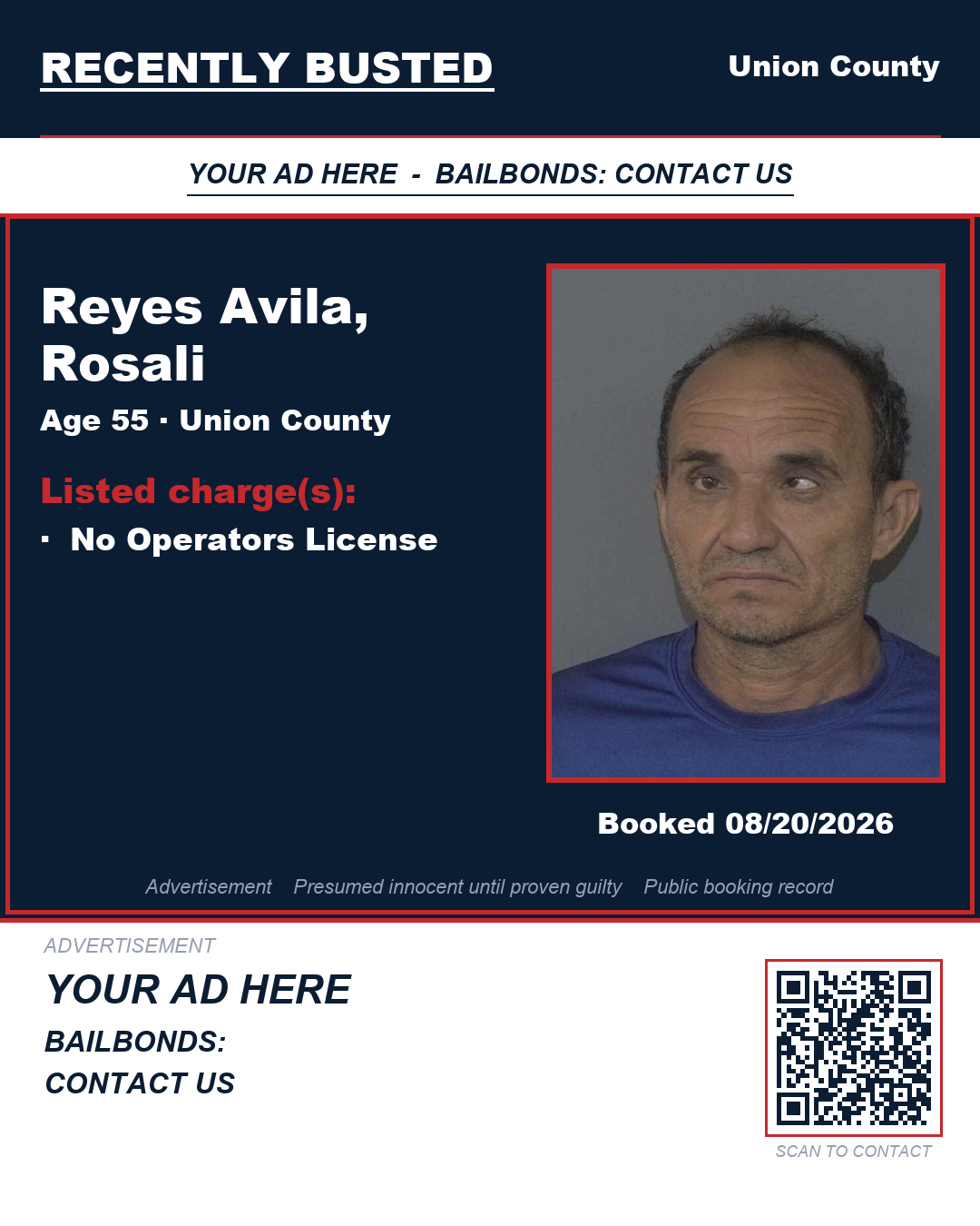 Arrest report - REYES AVILA, ROSALI