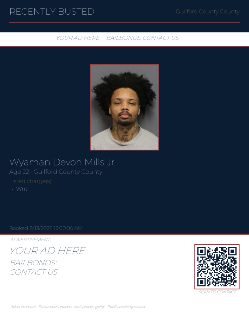 Arrest report — WYAMAN DEVON MILLS JR