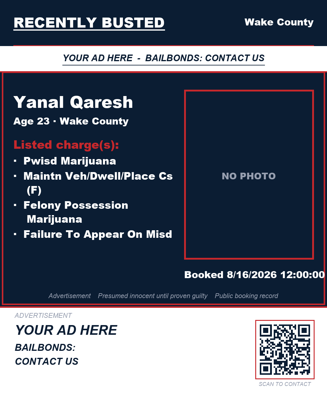 Arrest report - YANAL QARESH