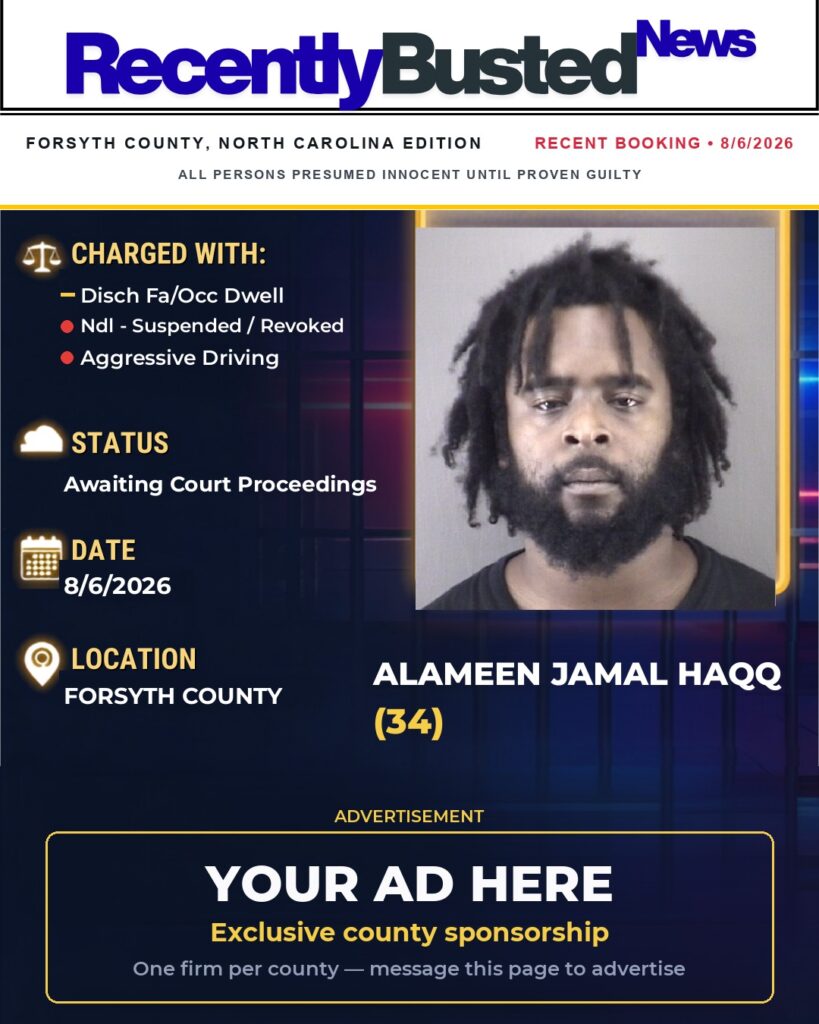 Arrest report โ ALAMEEN JAMAL HAQQ
