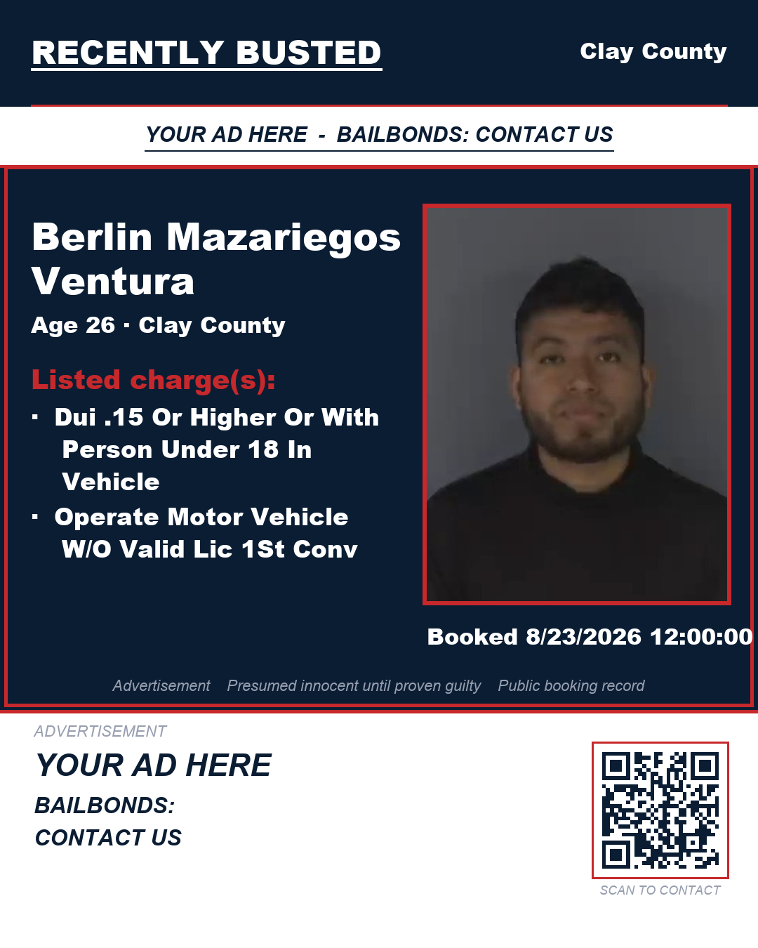 Arrest report - BERLIN MAZARIEGOS VENTURA