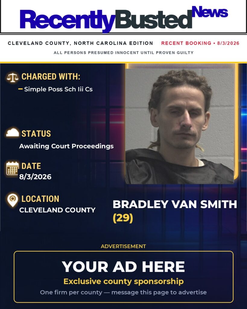 Arrest report โ BRADLEY VAN SMITH