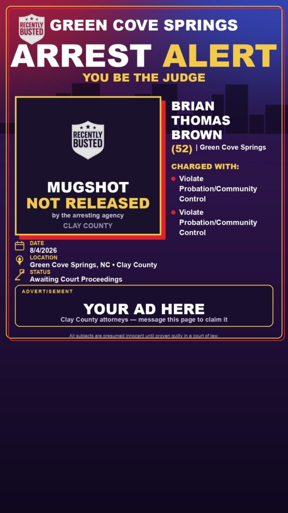 Arrest report — BRIAN THOMAS BROWN