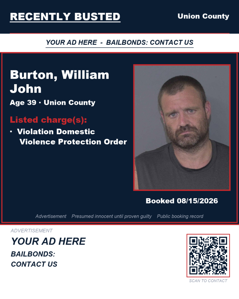 Arrest report — BURTON, WILLIAM JOHN