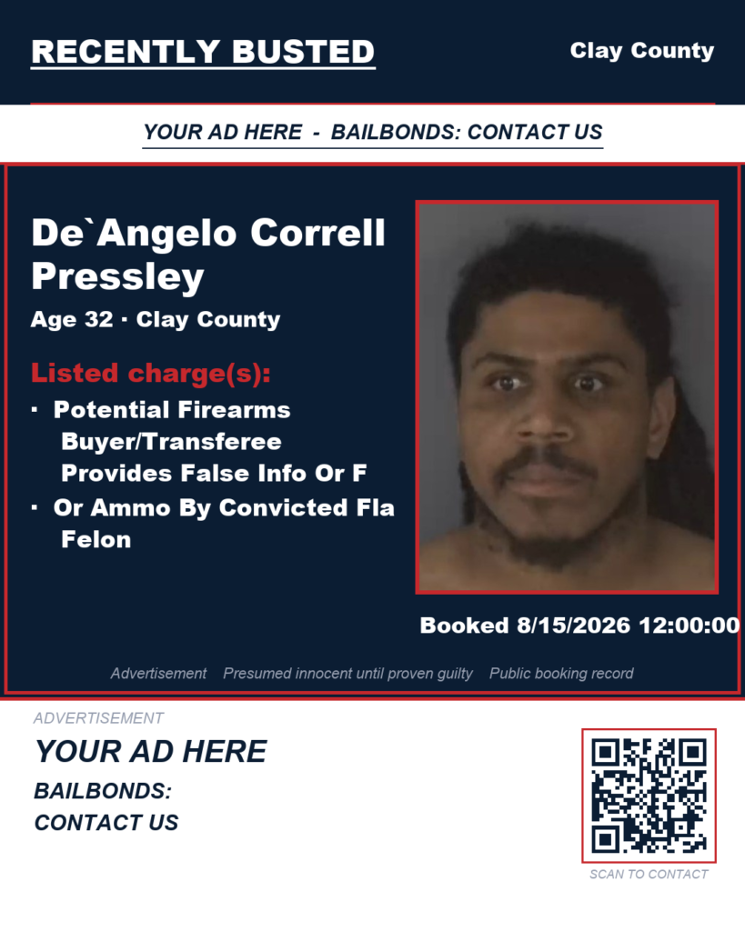 Arrest report — DE`ANGELO CORRELL PRESSLEY