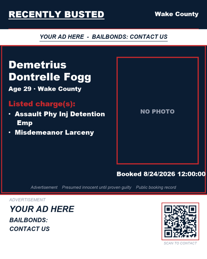 Arrest report — DEMETRIUS DONTRELLE FOGG