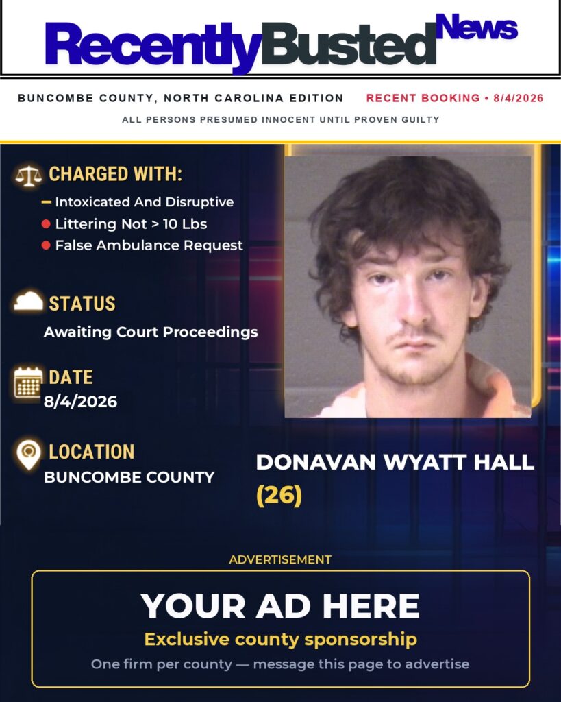 Arrest report — DONAVAN WYATT HALL