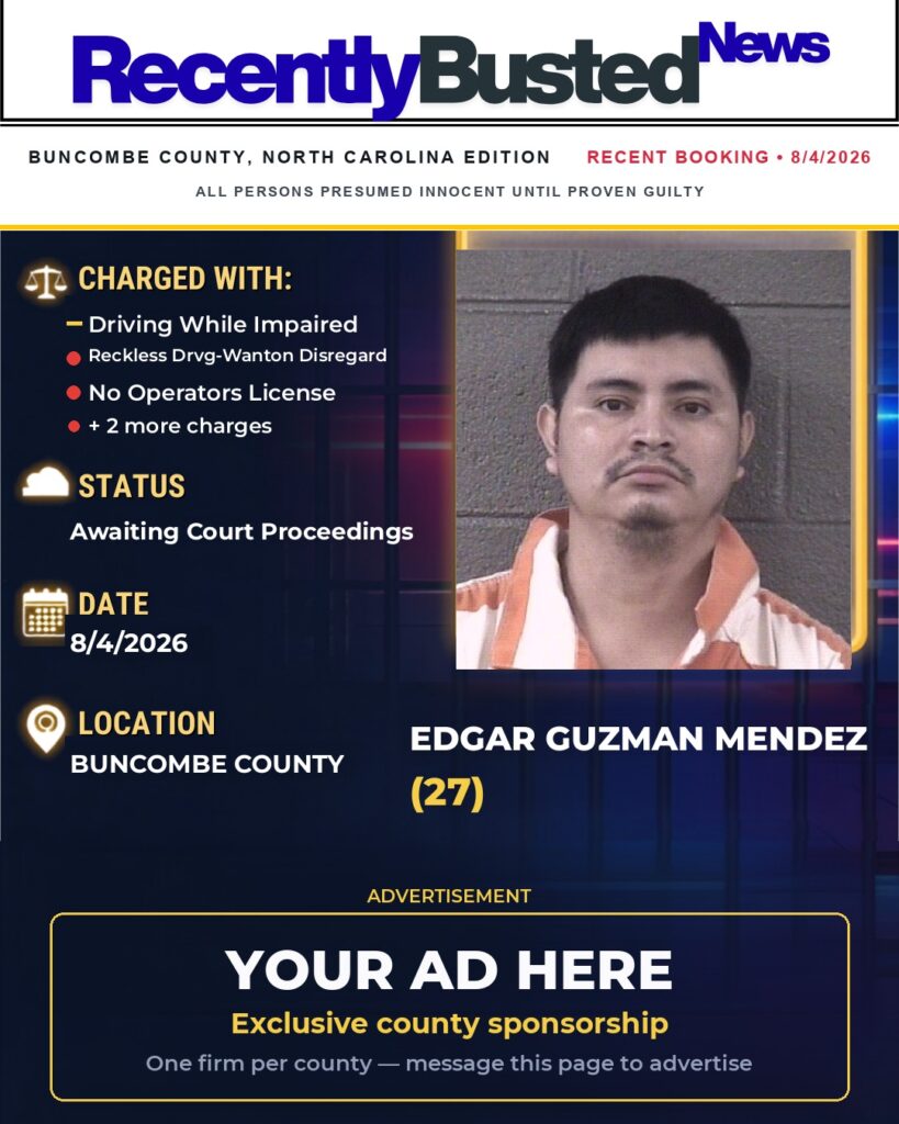 Arrest report — EDGAR GUZMAN MENDEZ