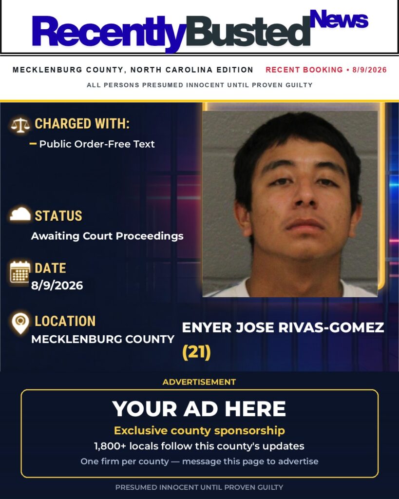 Arrest report — ENYER JOSE RIVAS-GOMEZ