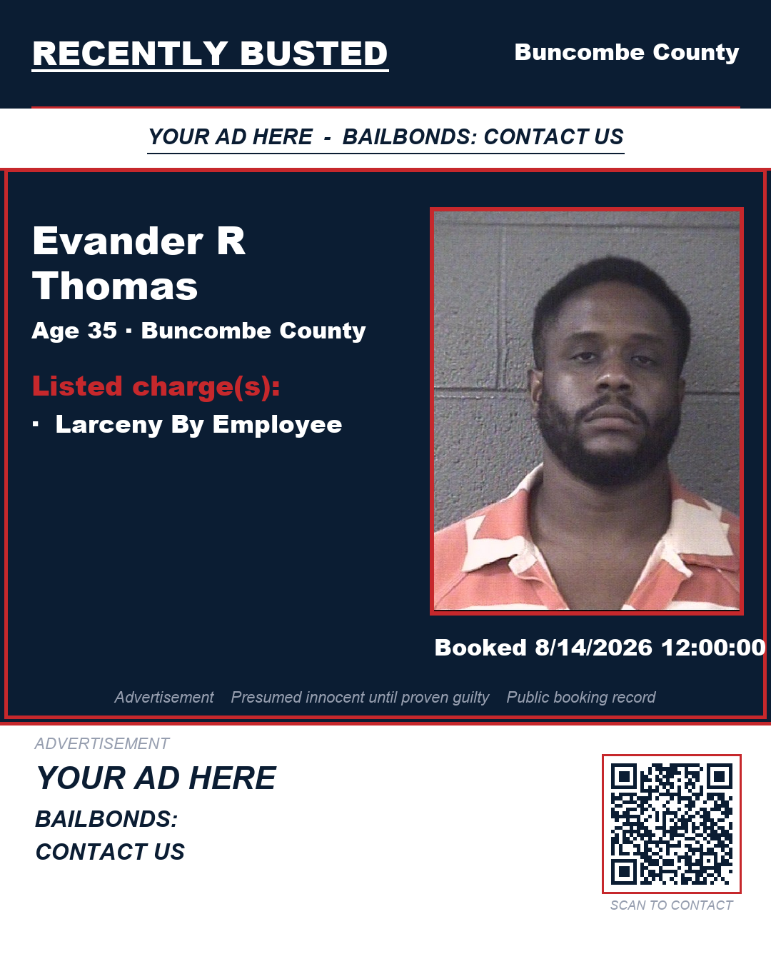 Arrest report - EVANDER R THOMAS