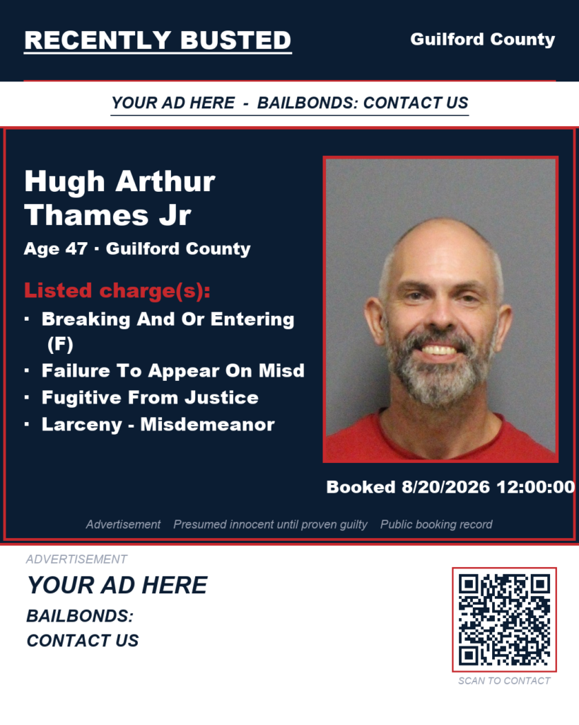 Arrest report - HUGH ARTHUR THAMES JR