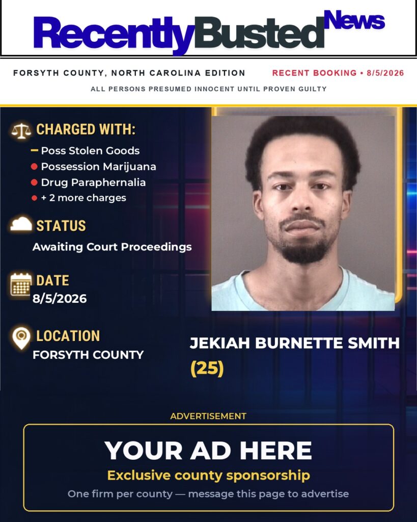 Arrest report — JEKIAH BURNETTE SMITH