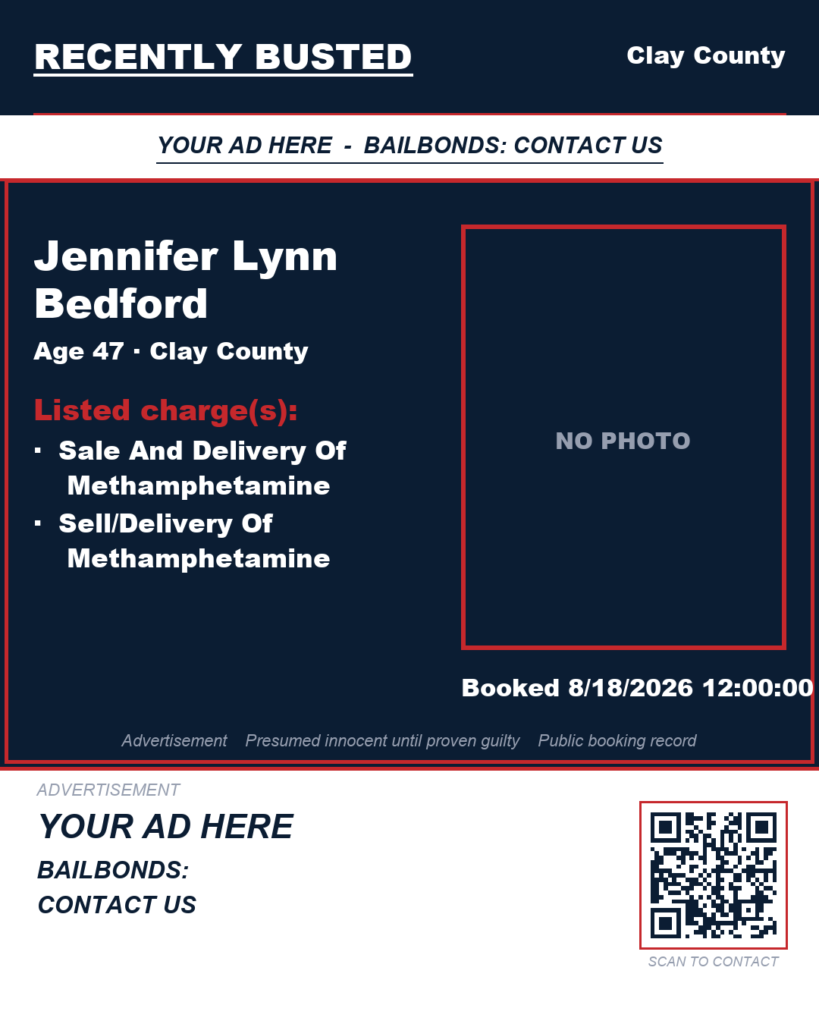 Arrest report — JENNIFER LYNN BEDFORD